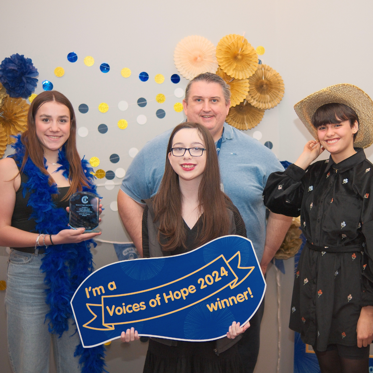 Photo of a Voices of Hope award winner